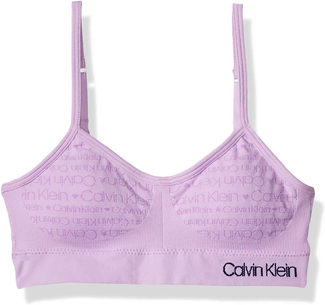 

Бесшовный бюстгальтер без косточек Calvin Klein для девочек, Soft Crop - Lilac