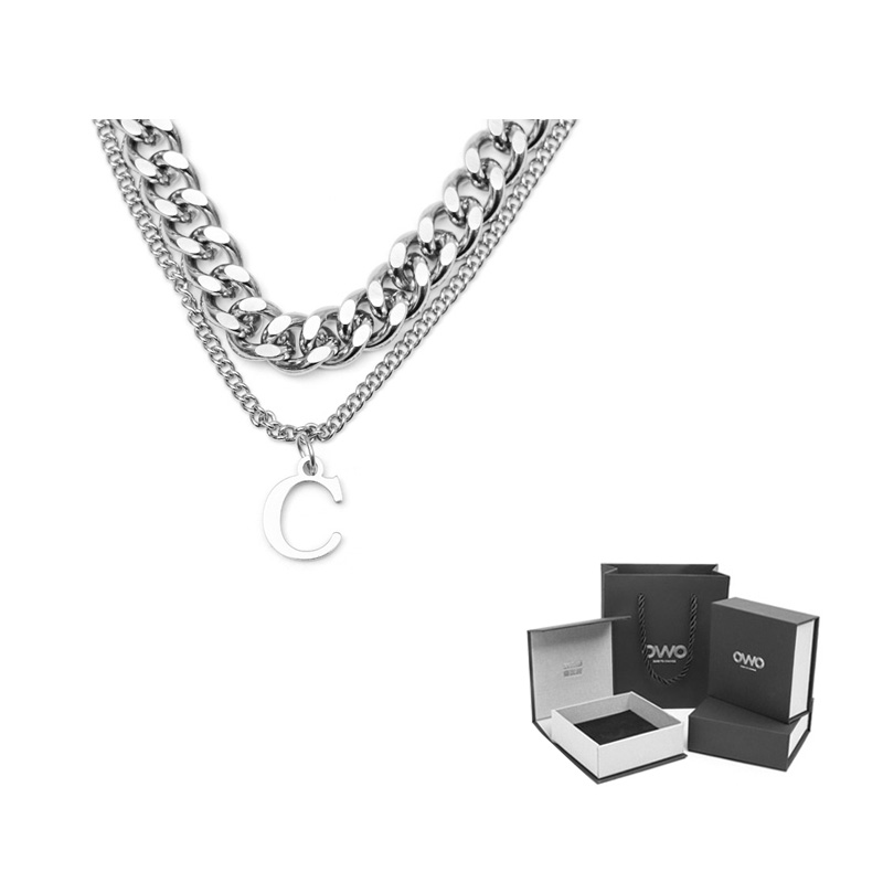 

Титановая стальная цепь унисекс OWO, C Pendant