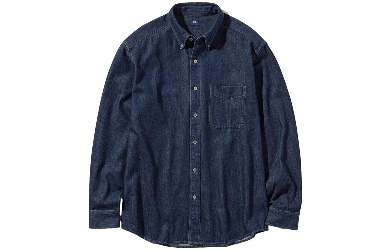 

Рубашка мужская Uniqlo, голубой