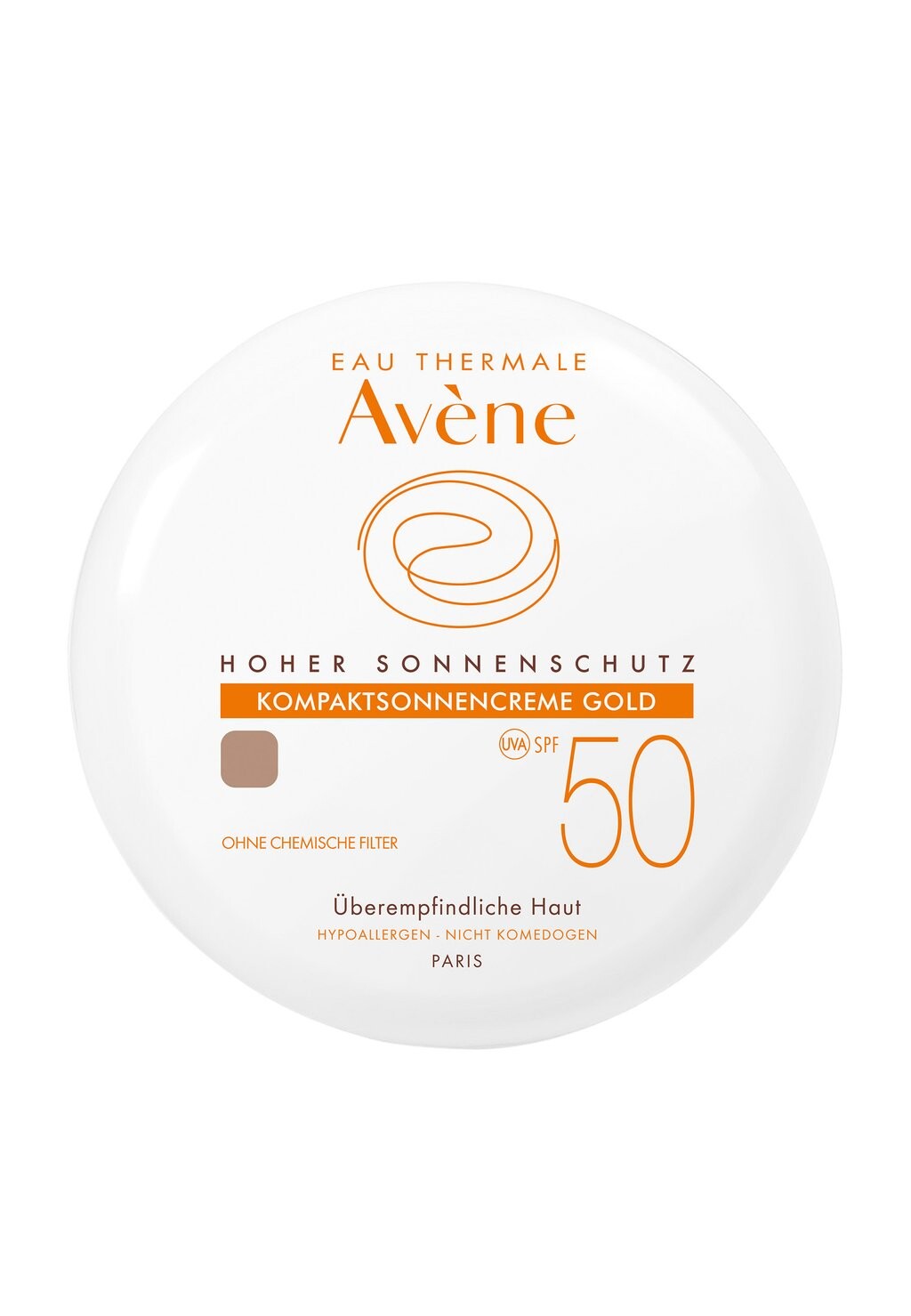 

Защита от солнца AVÈNE SONNENPFLEGE KOMPAKTSONNENCREME GOLD SPF 50, цвет gold