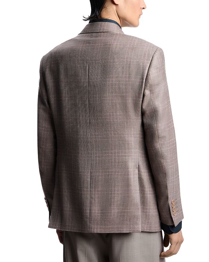 Классический блейзер с вырезными лацканами Regular Fit Emporio Armani, коричневый/бежевый — фото 3