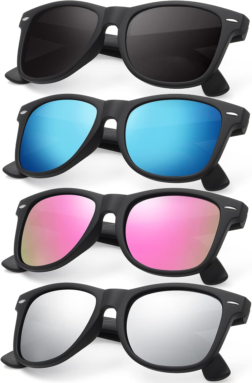 

Поляризованные солнцезащитные очки для женщин и мужчин - модные солнцезащитные очки для вождения, рыбалки, с защитой от УФ-излучения UV400 Occhsouo, A7-black+blue+pink+white