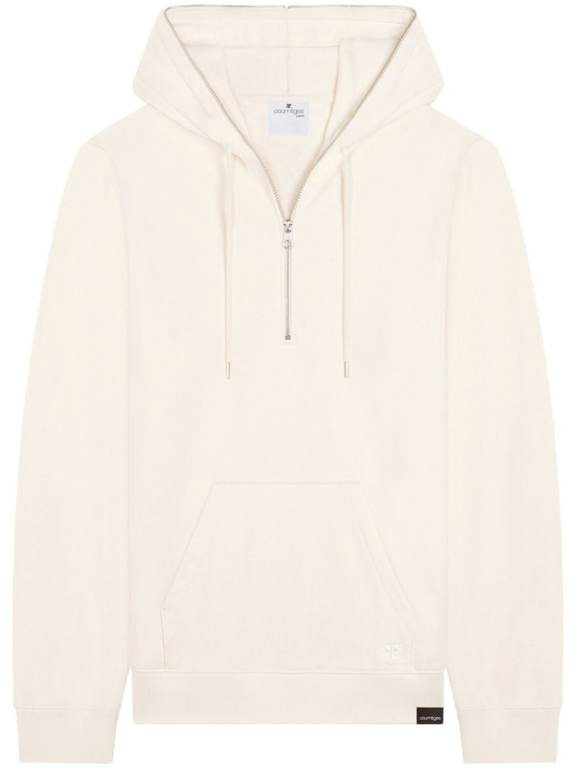 

Courrèges флисовое худи на молнии, белый