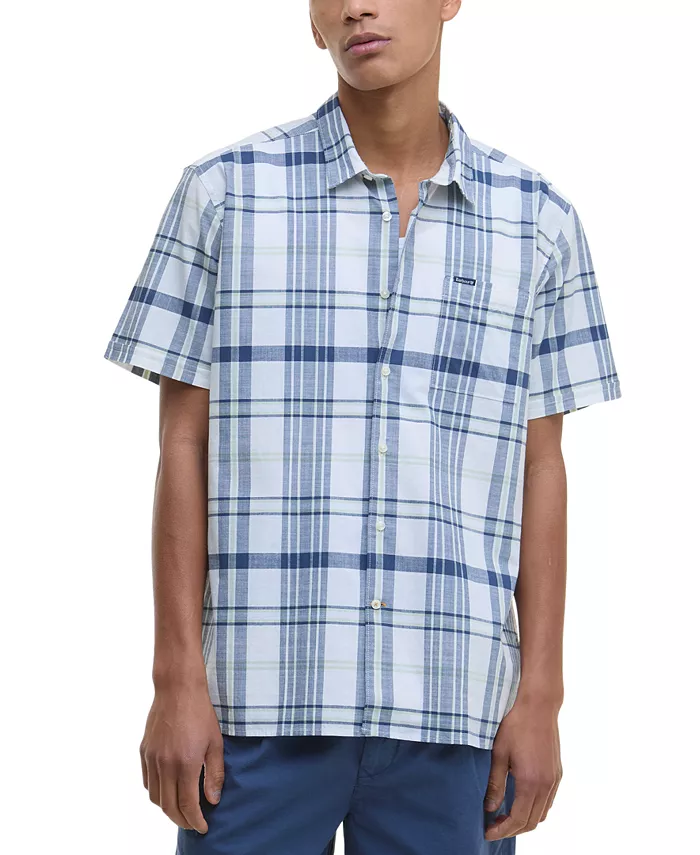

Мужская рубашка Grassbeach в клетку Barbour, белый