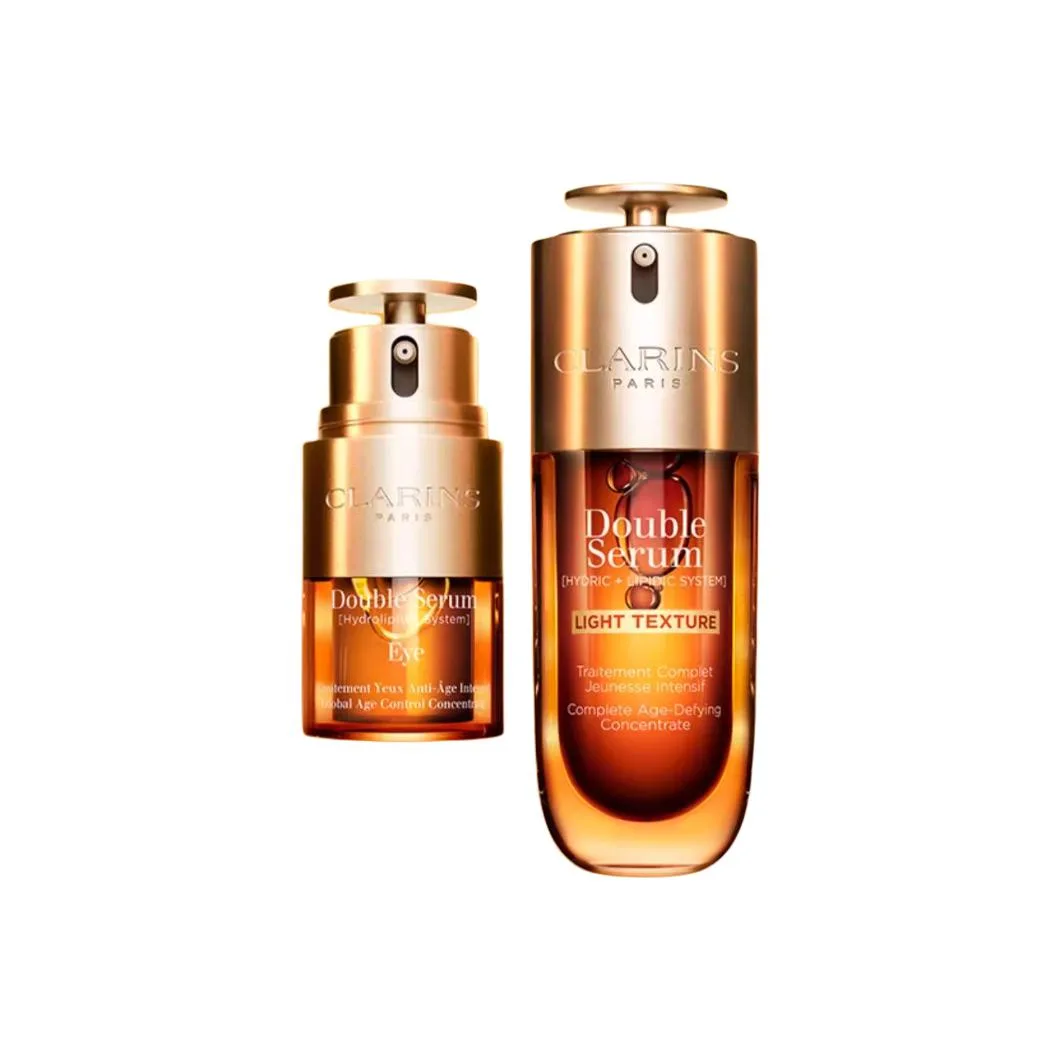CLARINS Набор для ухода за кожей с лифтинг-эффектом, увлажняющий и успокаивающий, 75 мл + 20 мл, Two-Piece Set: Dual-Extract Hydrating Serums 50ml+Dual-Extract Soothing Eye Cream 20ml — фото 2