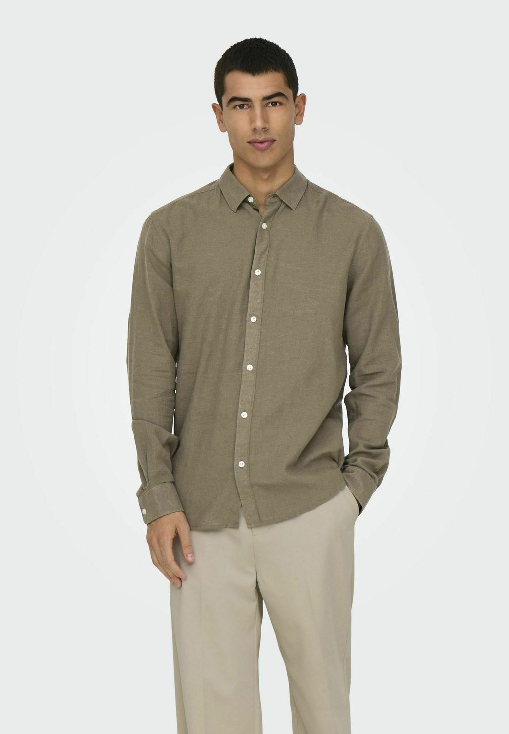 

Рубашка ONSCAIDEN SOLID Only & Sons, бежевый