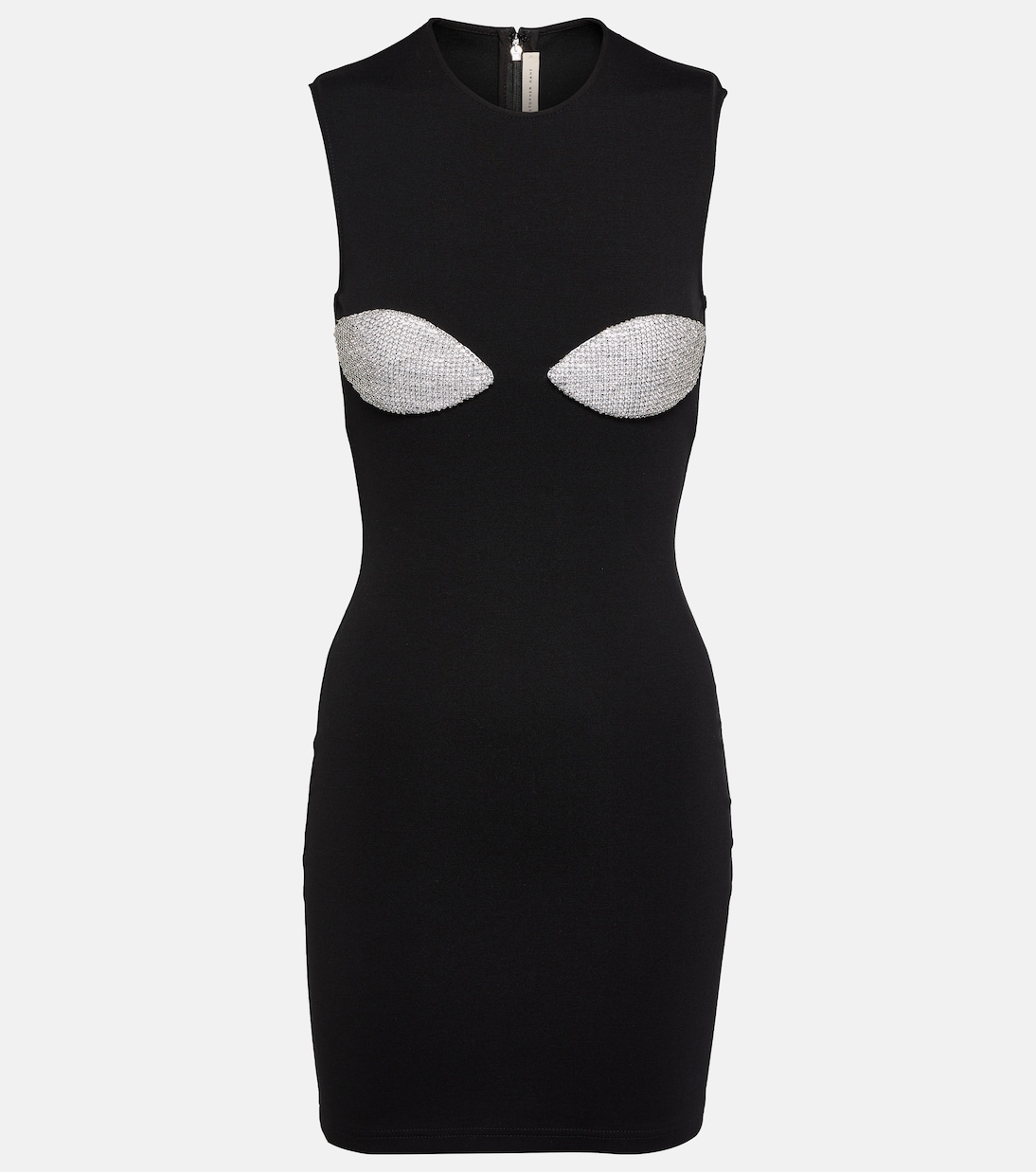 

Облегающее мини-платье, украшенное кристаллами Christopher Kane, черный