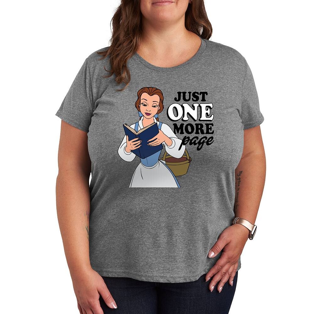 

Футболка Disney Princess Belle Plus One More Page с рисунком, цвет Heather Gray