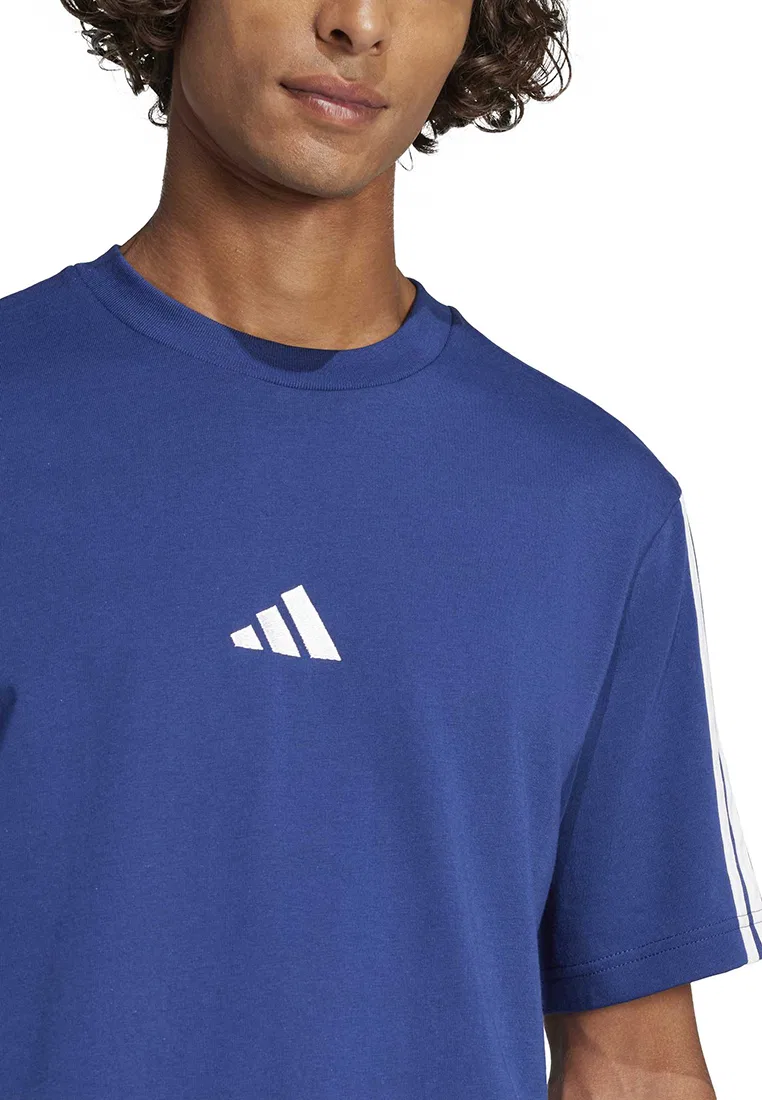 Футболка, три полоски, Essentials, Adidas, белый/темно-синий — фото 4