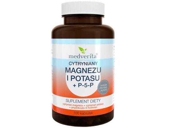 

Medverita, БАД, Цитраты магния + калия + П-5-П, 100 капсул