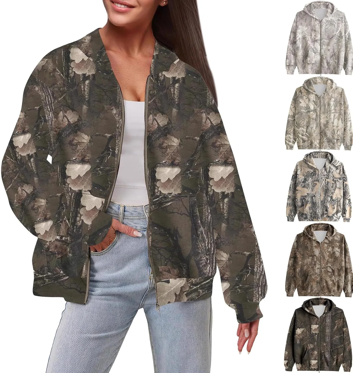 

Куртка Camo для мужчин и женщин, флисовая, с капюшоном, принт Maple Leaf VELONLLONE