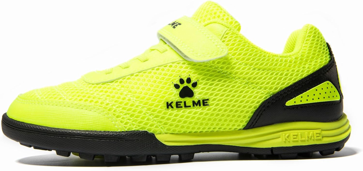 

Футбольные бутсы KELME без шнурков для детей и подростков - футзал или футбольная обувь для игры на траве для мальчиков и девочек - футбольные бутсы на липучке для игры в помещении или на улице, желтый