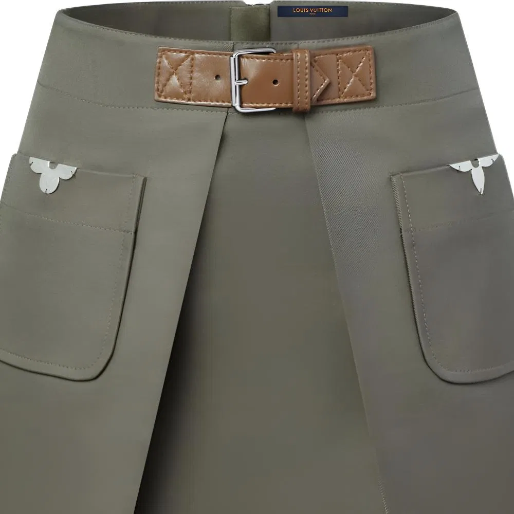 Юбка Casual Short Skirts Monogram LOUIS VUITTON зеленая — фото 3