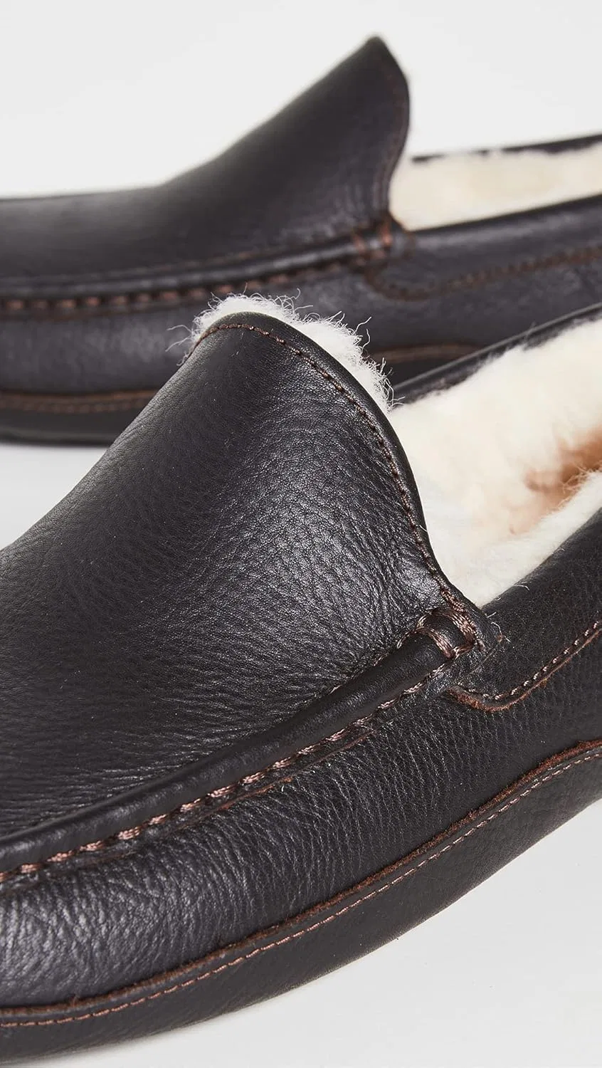 Тапочки UGG Ascot, China Tea Leather — фото 4