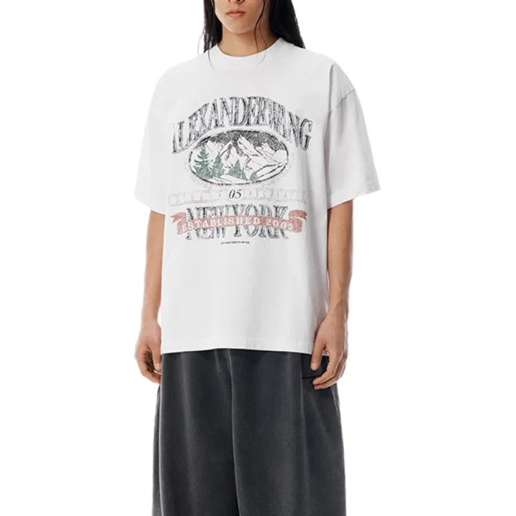 Футболка с графическим принтом Alexander Wang, Vintage White — фото 4