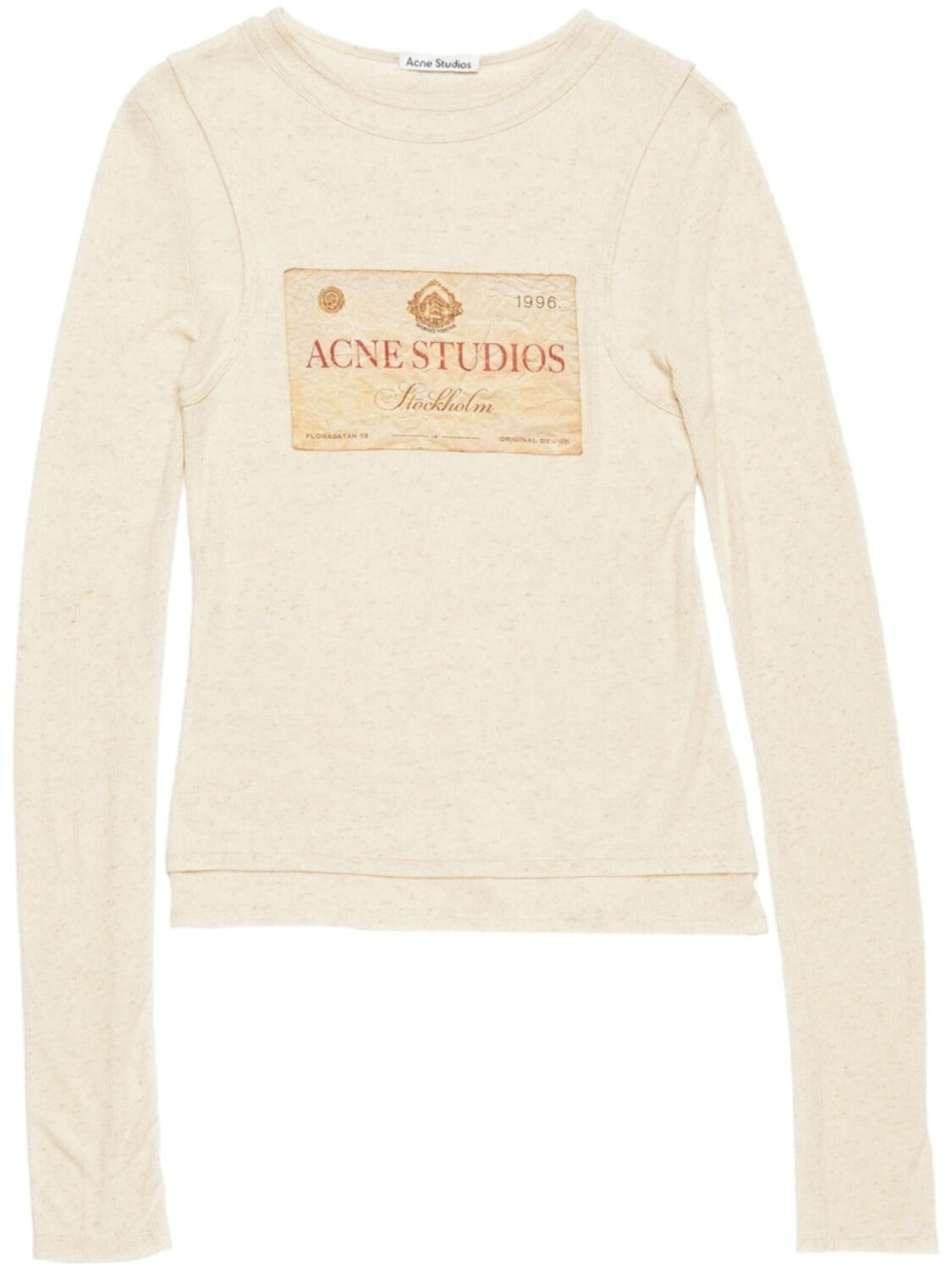 

Футболка с длинным рукавом Acne Studios, нейтральный цвет
