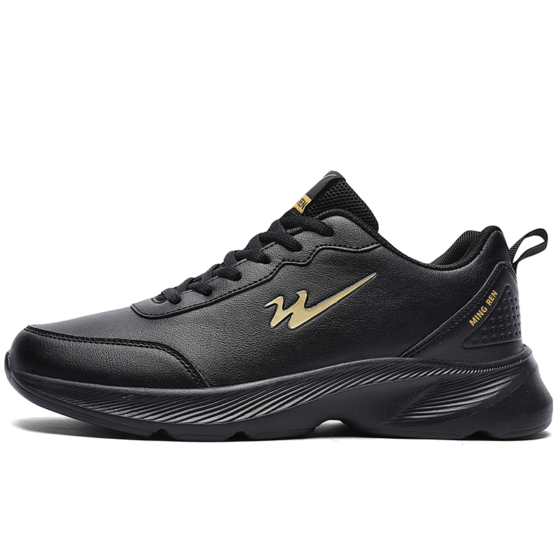 

Низкие кроссовки для бега мужские черные золотые Binary