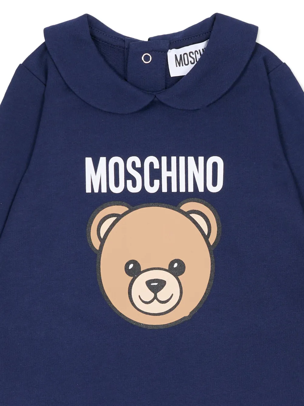 Пижама с мишкой тедди Moschino Kids, синий — фото 3