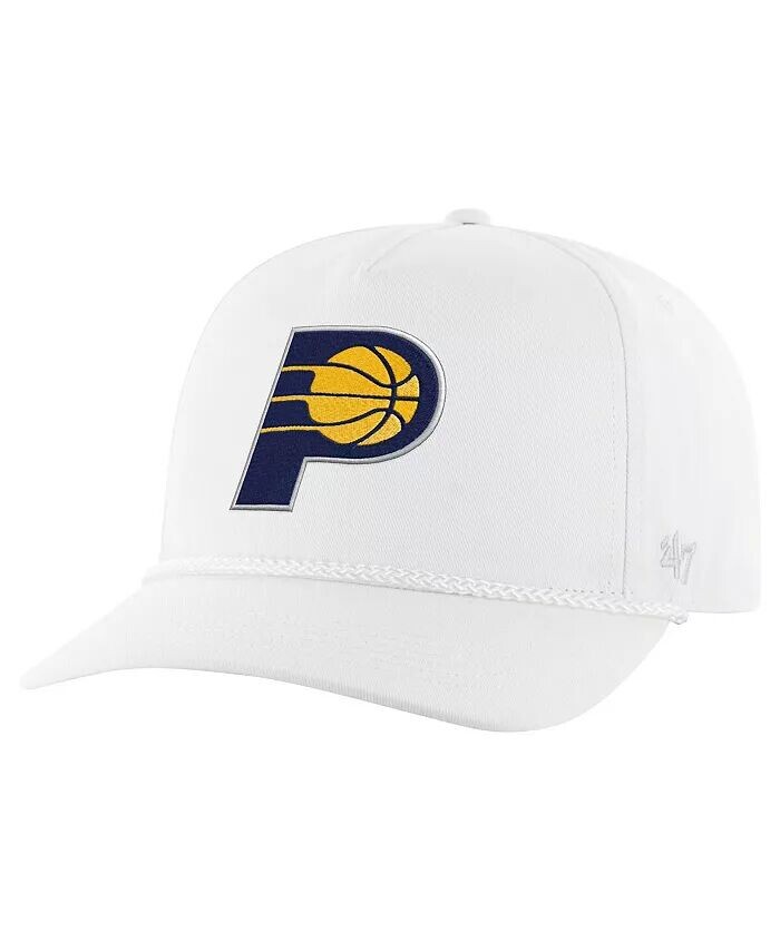 

Мужская белая регулируемая кепка Indiana Pacers Core с логотипом и веревочной сцепкой '47 Brand, белый