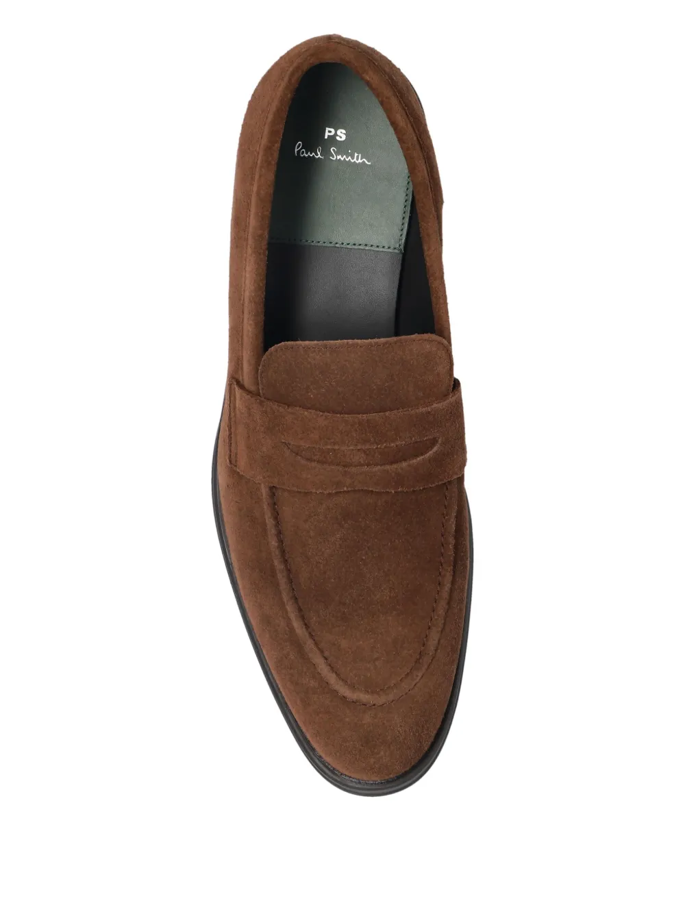Замшевые мокасины с пенни-стрэпом PS Paul Smith, коричневый — фото 4