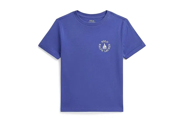 Футболка из хлопка Logo Cotton Jersey Tee Polo Ralph Lauren Kids, Refined Navy