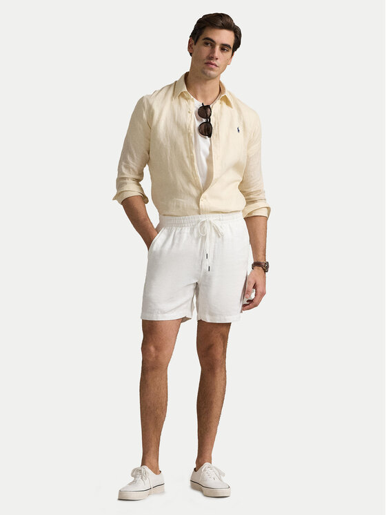 Рубашка облегающего кроя 710968915005 Polo Ralph Lauren, бежевый — фото 2