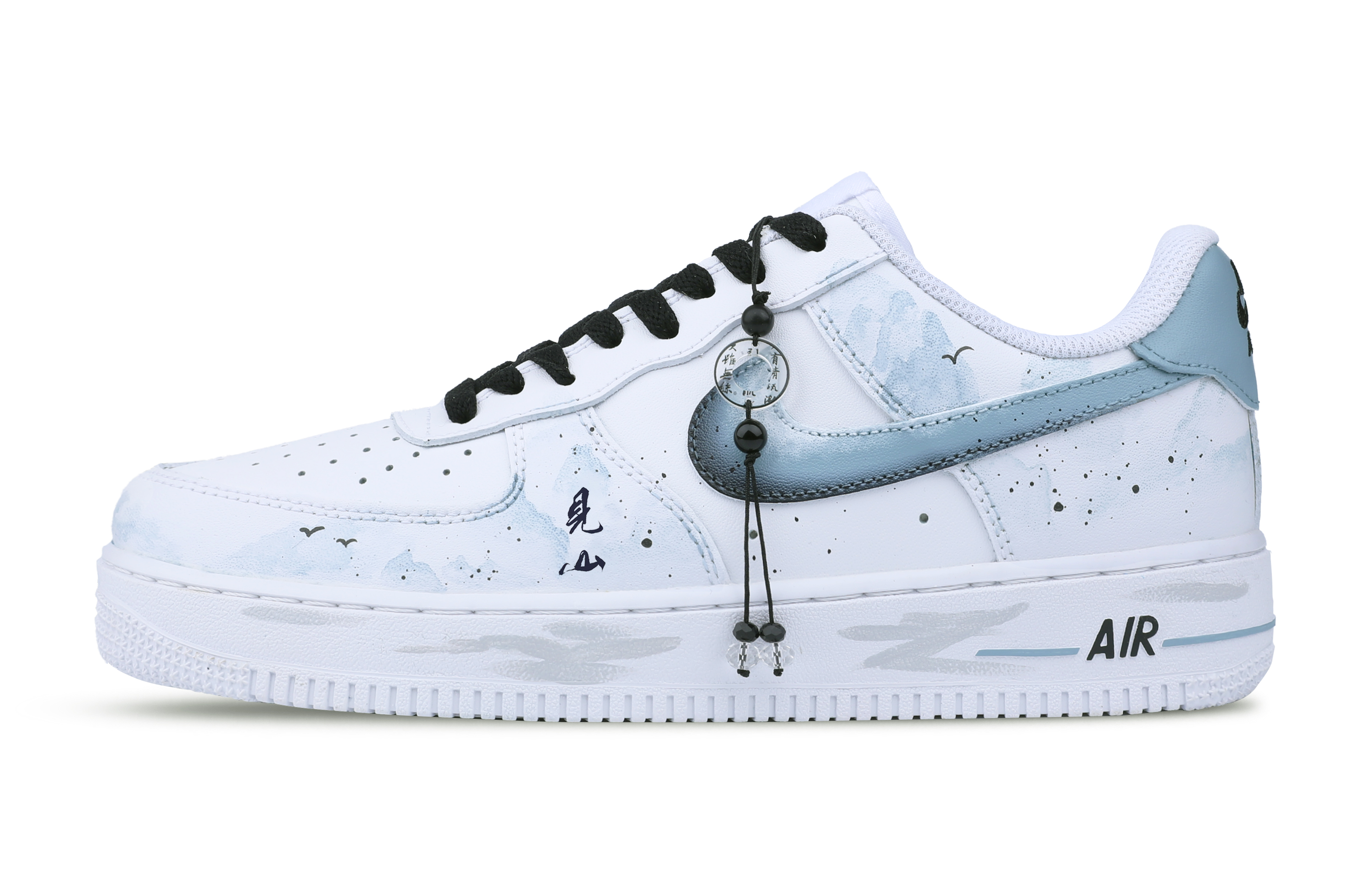 

Nike Кроссовки Air Force 1 Slip Low Top для скейтбординга, мужские, белые, серые, синие