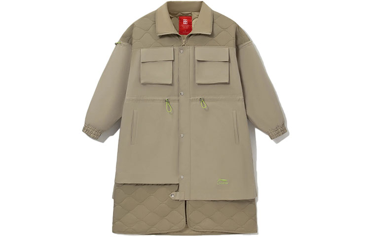 

LiNing Пуховик женский средний хаки, Medium Khaki