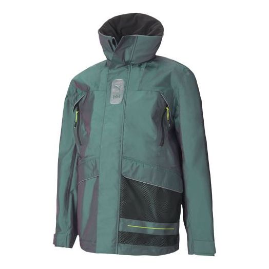 

Куртка x helly hansen tech stormcell jacket 'green black' Puma, зеленый