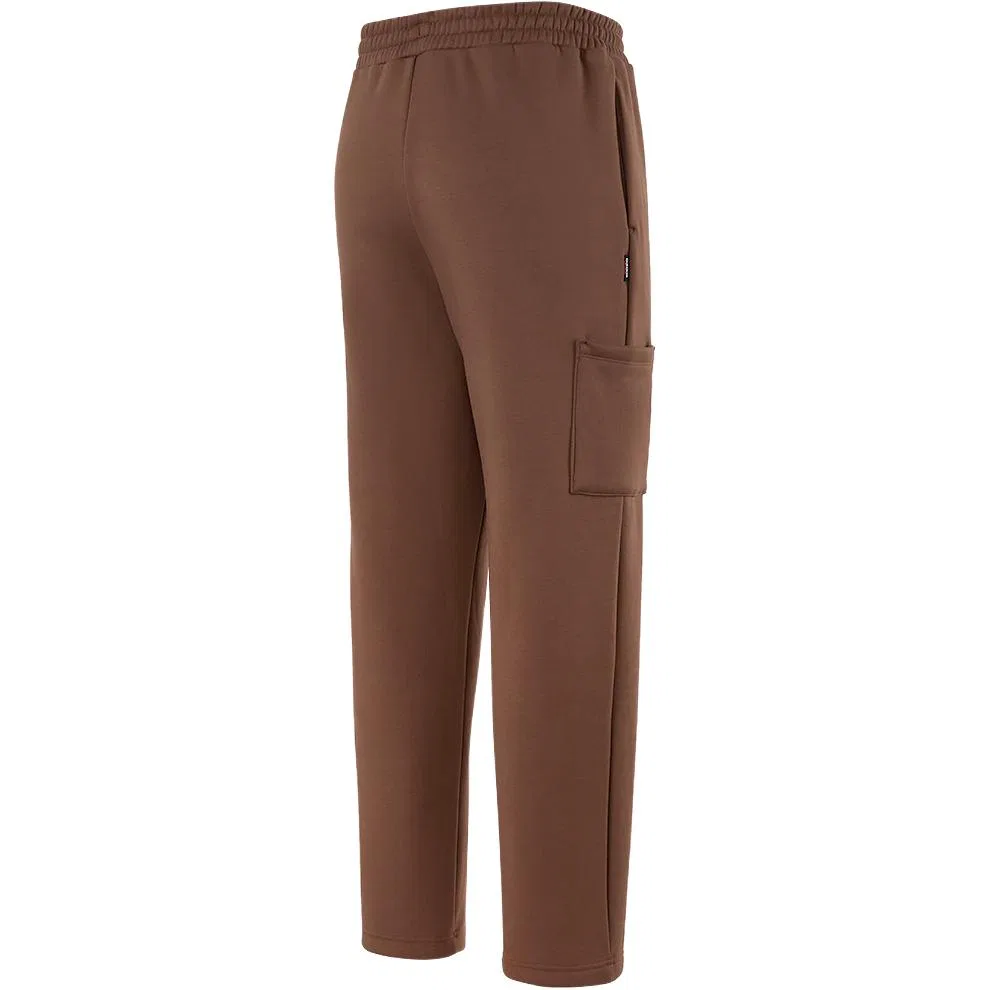 Мужские спортивные штаны из коллекции SS25 Outdoor, флисовые, с влагоотводящими и термо-свойствами, средней посадки, трикотажные Adidas, Dark Brown — фото 3