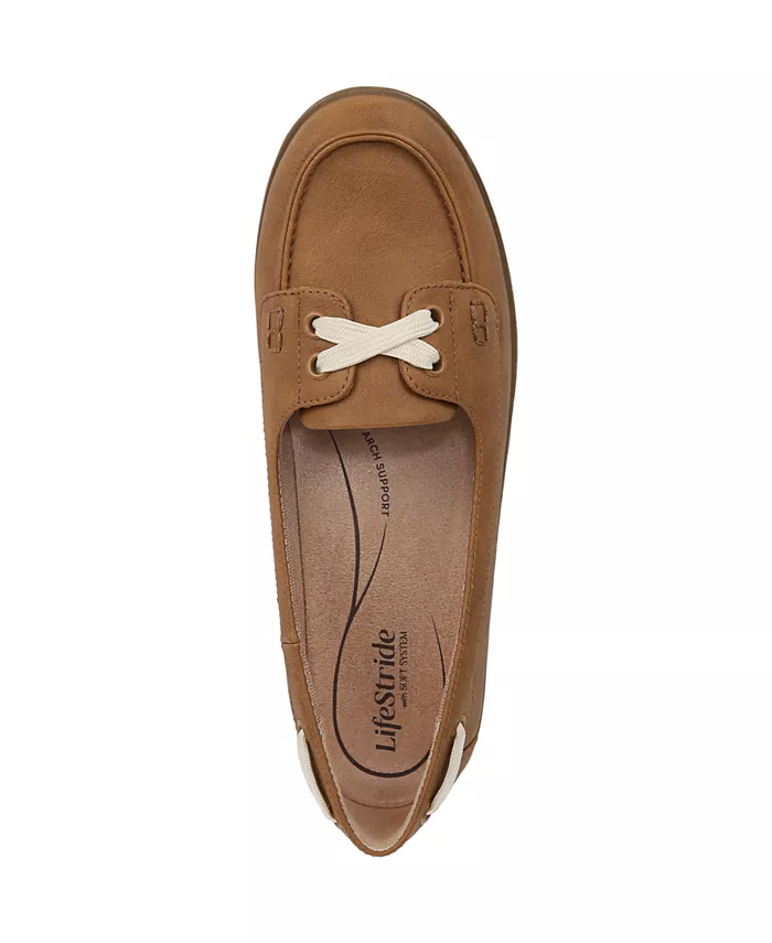 Женские лодочные туфли Nautical LifeStride, коричневый — фото 4