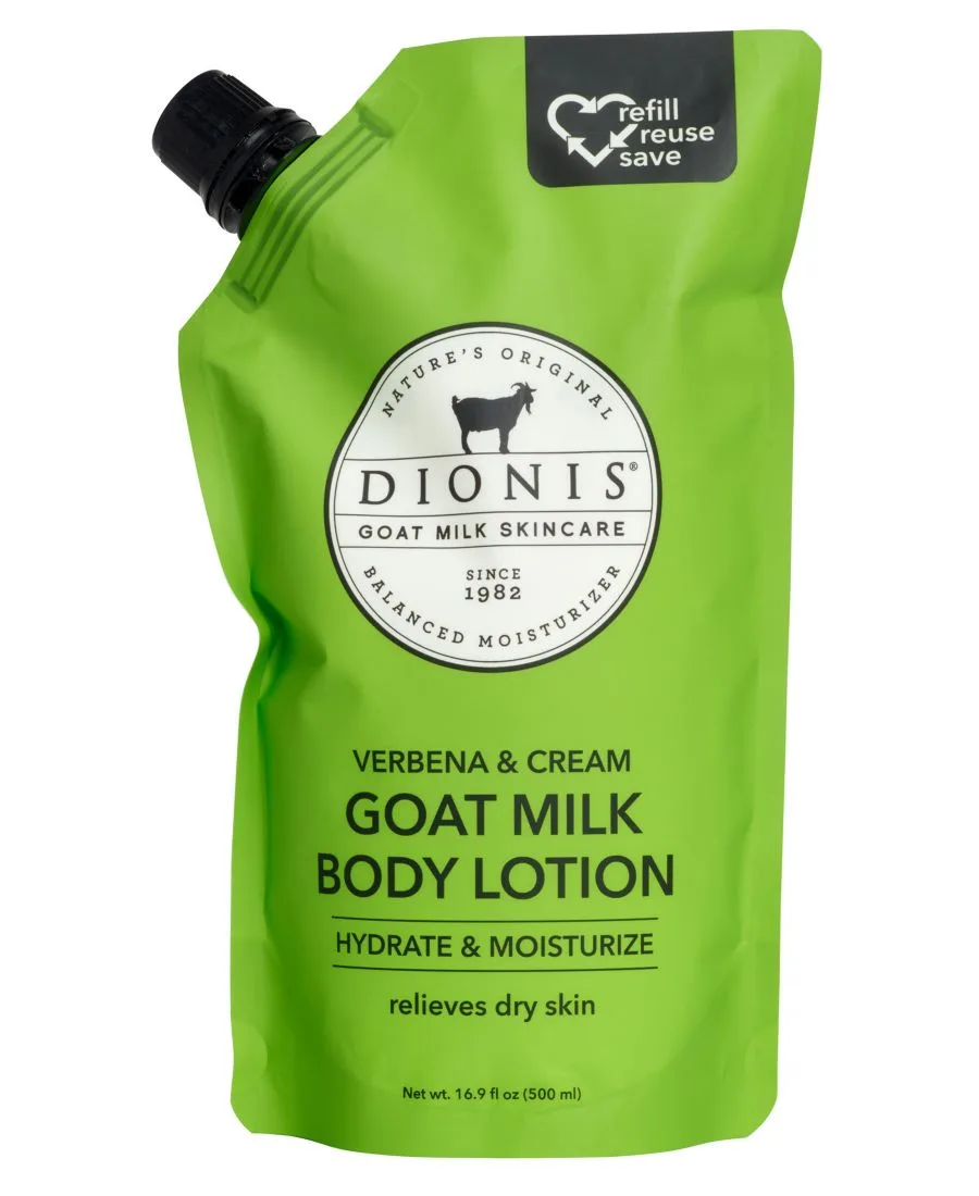 Dionis Сменный пакетик крема для тела Verbena Cream с козьим молоком, 473 мл (16,9 жидких унций)
