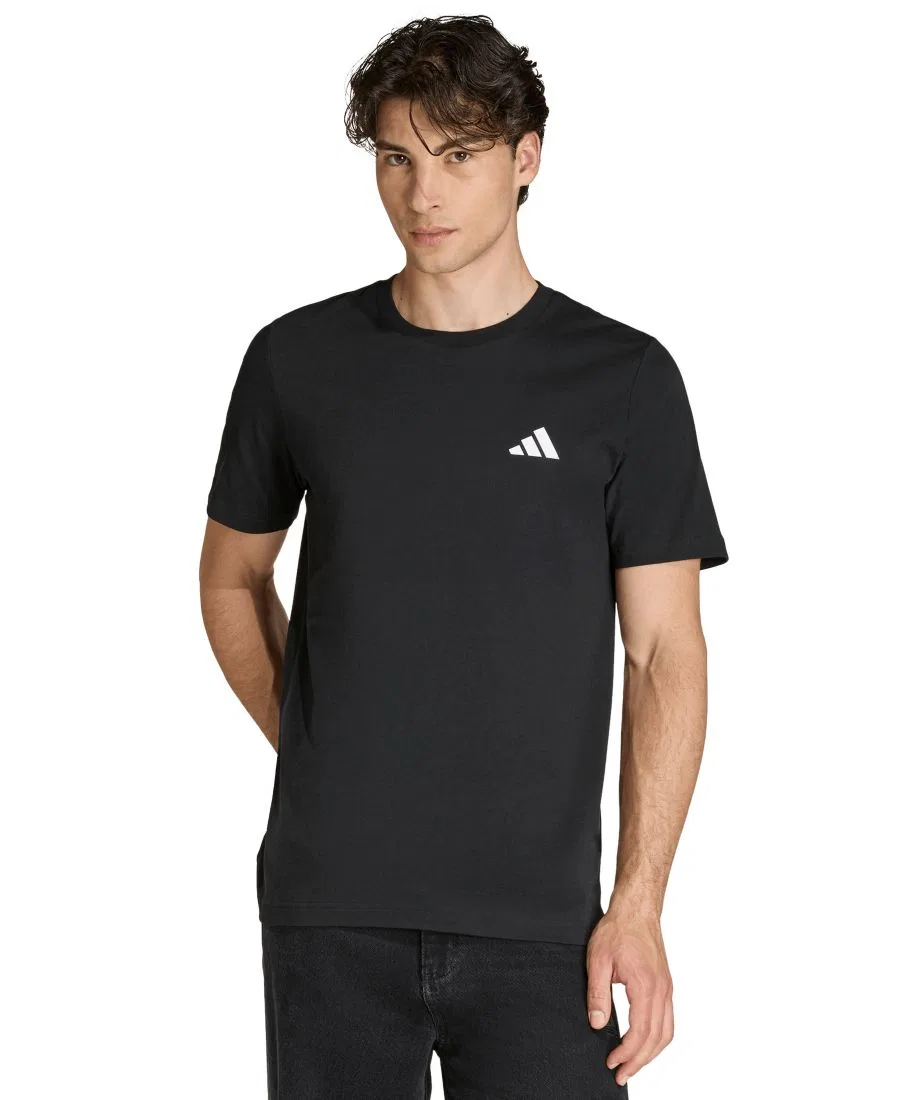 Футболка с графическим слоганом для мужчин на футбольную тематику adidas, Black — фото 3