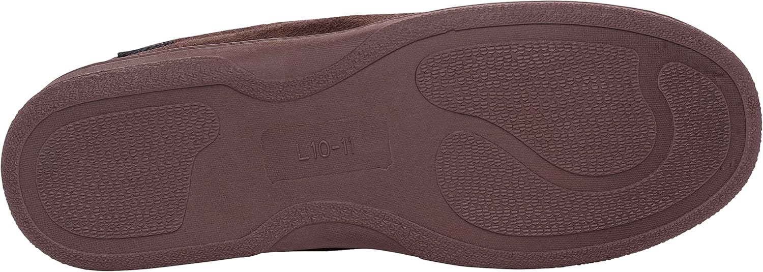 Мужские домашние тапочки Van Heusen, удобные с отделкой из микрозамши и мягкой фланелевой подкладкой, коричневый — фото 4