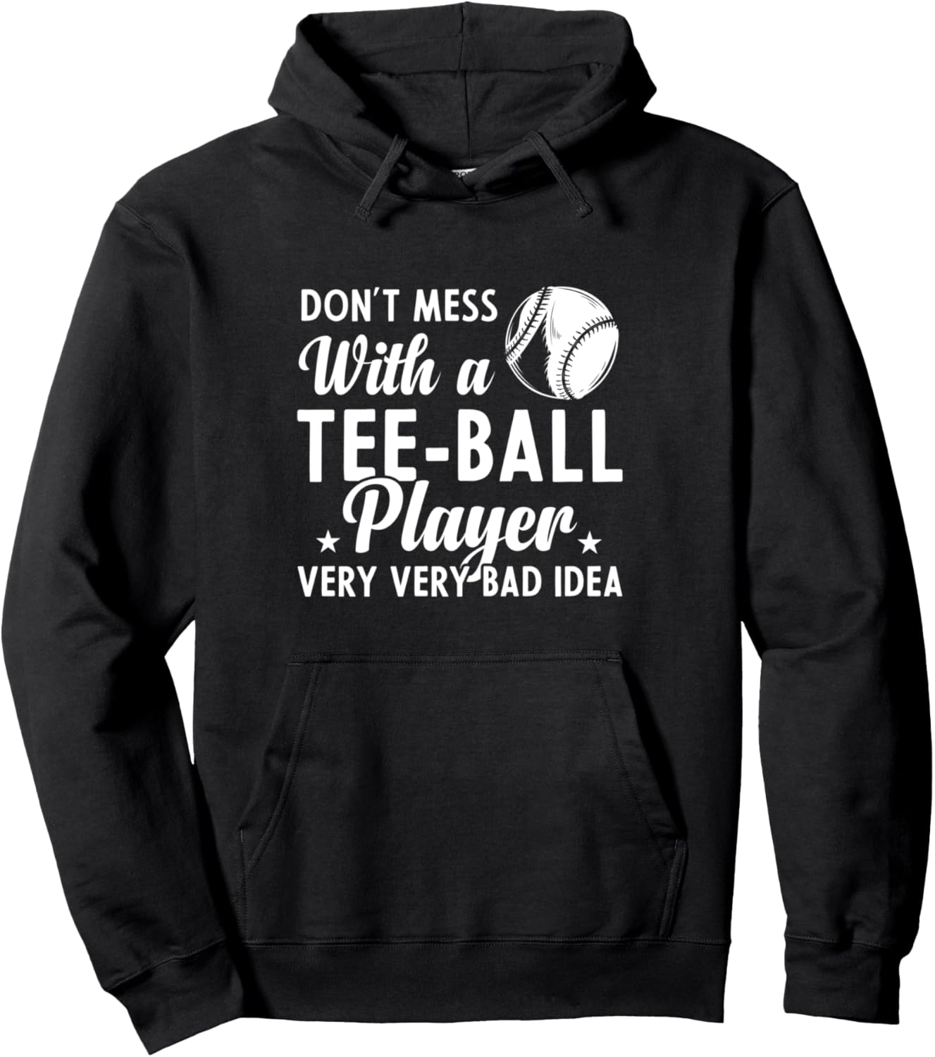 

Забавная толстовка с надписью «Не пачкайте игрока в ти-бол» Funny Teeball Player Quotes, черный