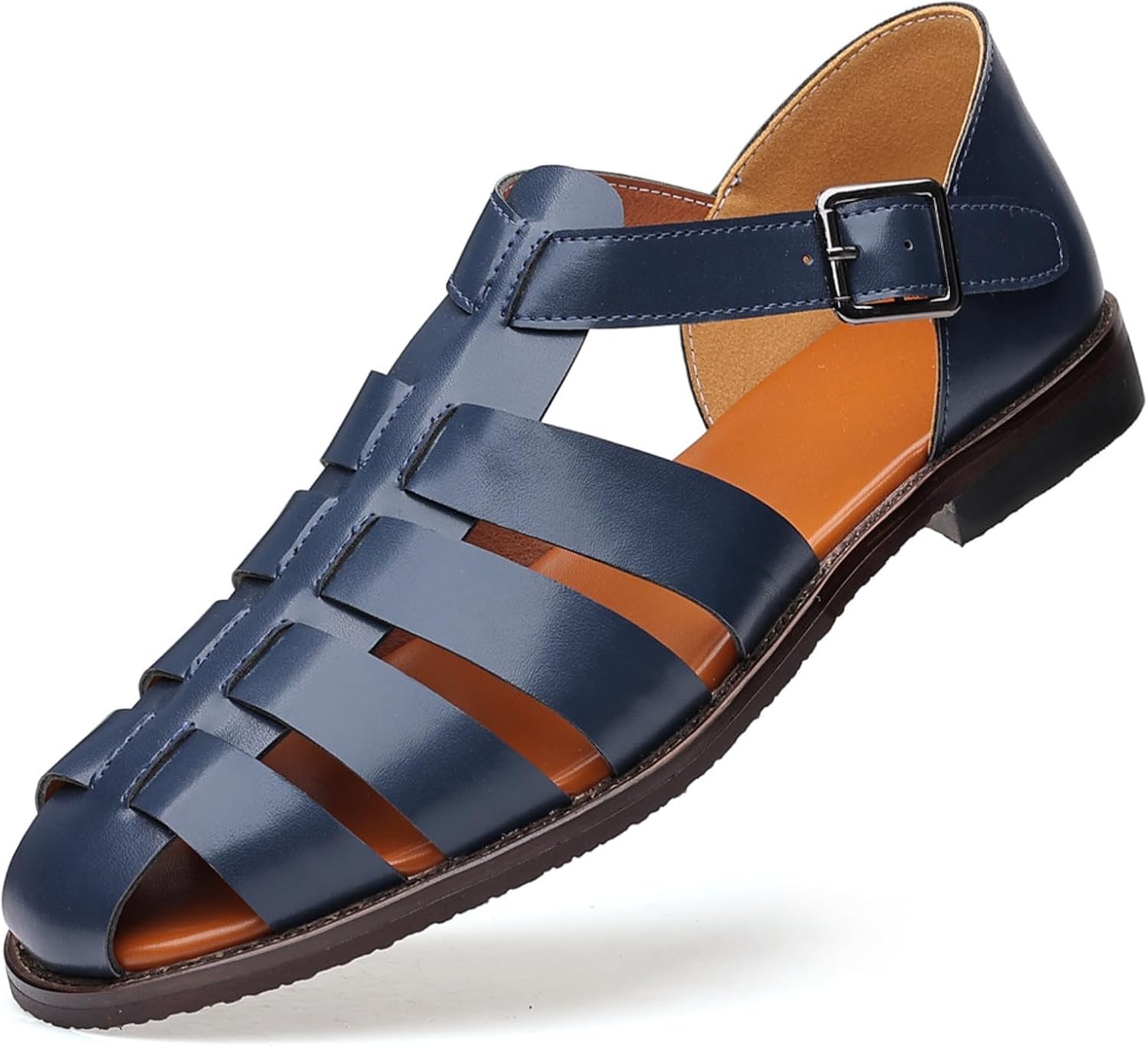 

Мужские летние дышащие плетеные пляжные сандалии с открытой подошвой Vannida, синий