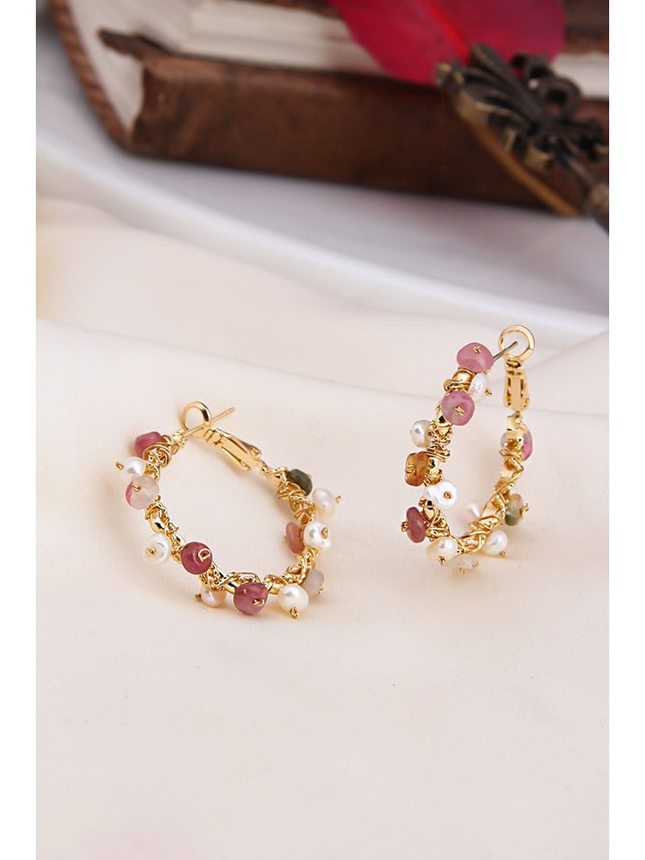 

Pierres delicates Белые серьги-кольца с жемчугом