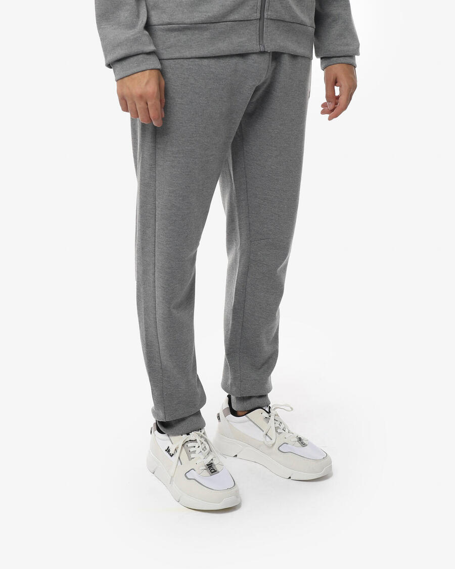 

JAKED Мужские синтетические спортивные брюки меланжевого серого цвета