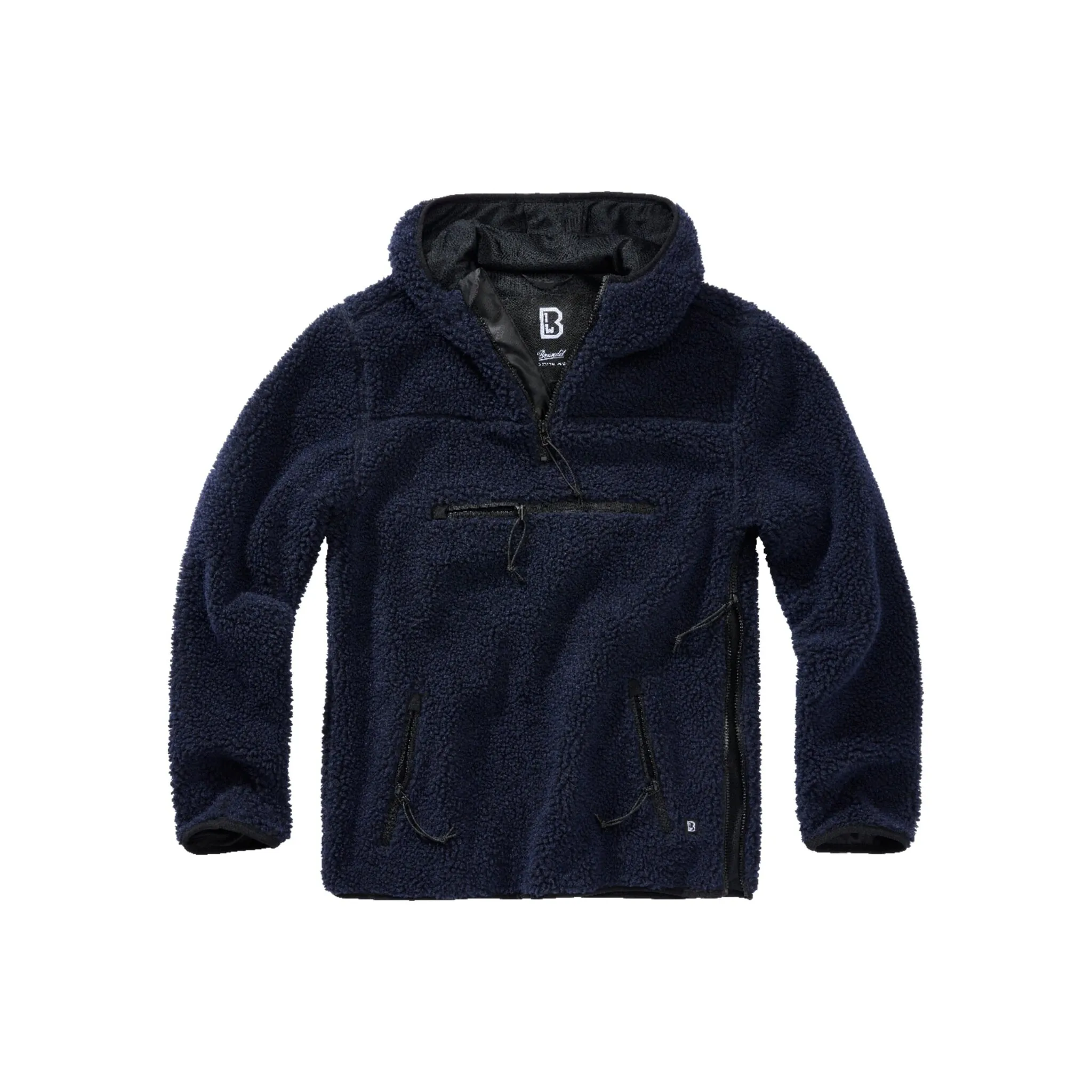 

Анорак Brandit "Мужской рабочий пуловер Teddy Fleece Work Pullover" (1 шт.), с капюшоном, цвет морской волны