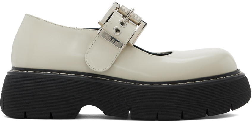 Туфли-лоферы «Мэри Джейн» Off-White MSGM, кремовый