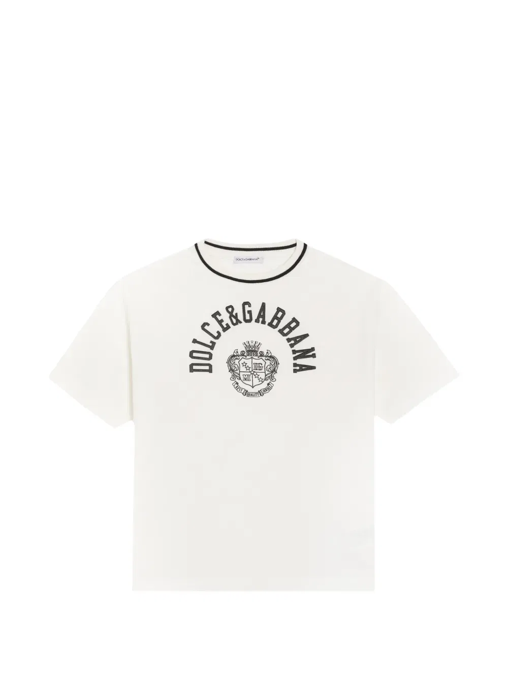 Футболка из джерси с принтом Dolce & Gabbana Kids, белый