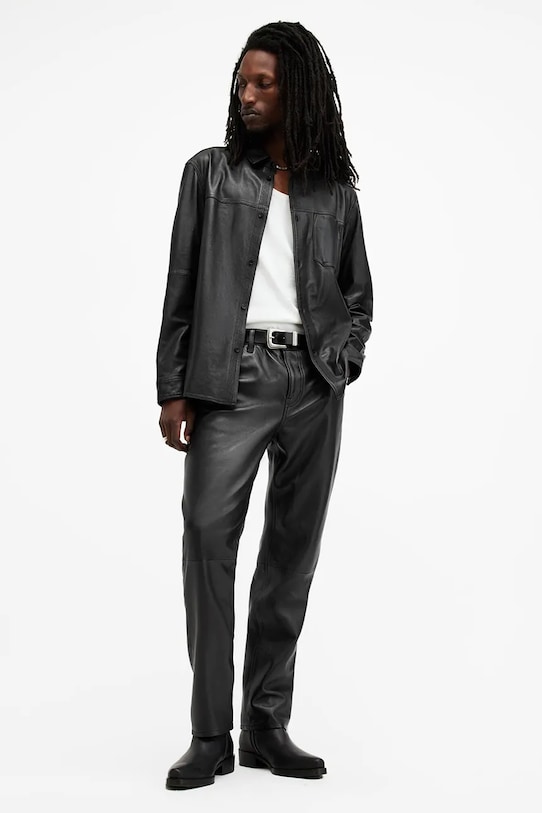 

Кожаные брюки LYNCH Allsaints, черный