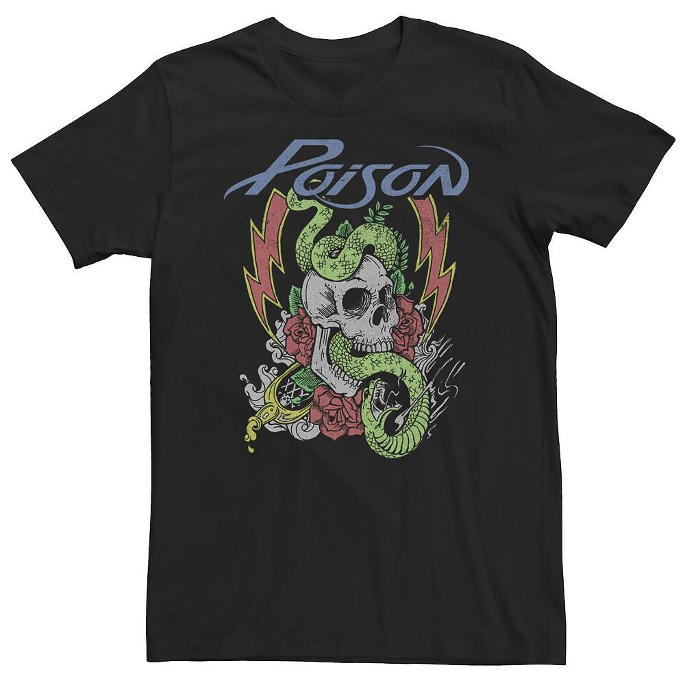 

Футболка с неоновым логотипом Big & Tall Poison Snake Skull Licensed Character, черный