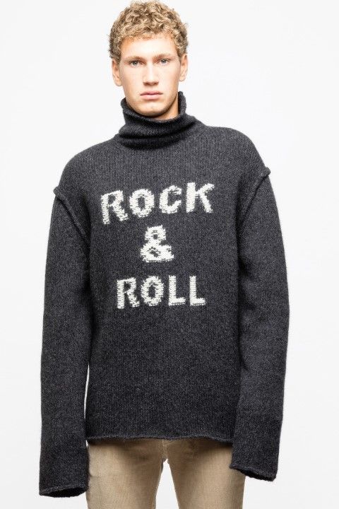 

Серый хлопковый мужской свитер Zadig & Voltaire