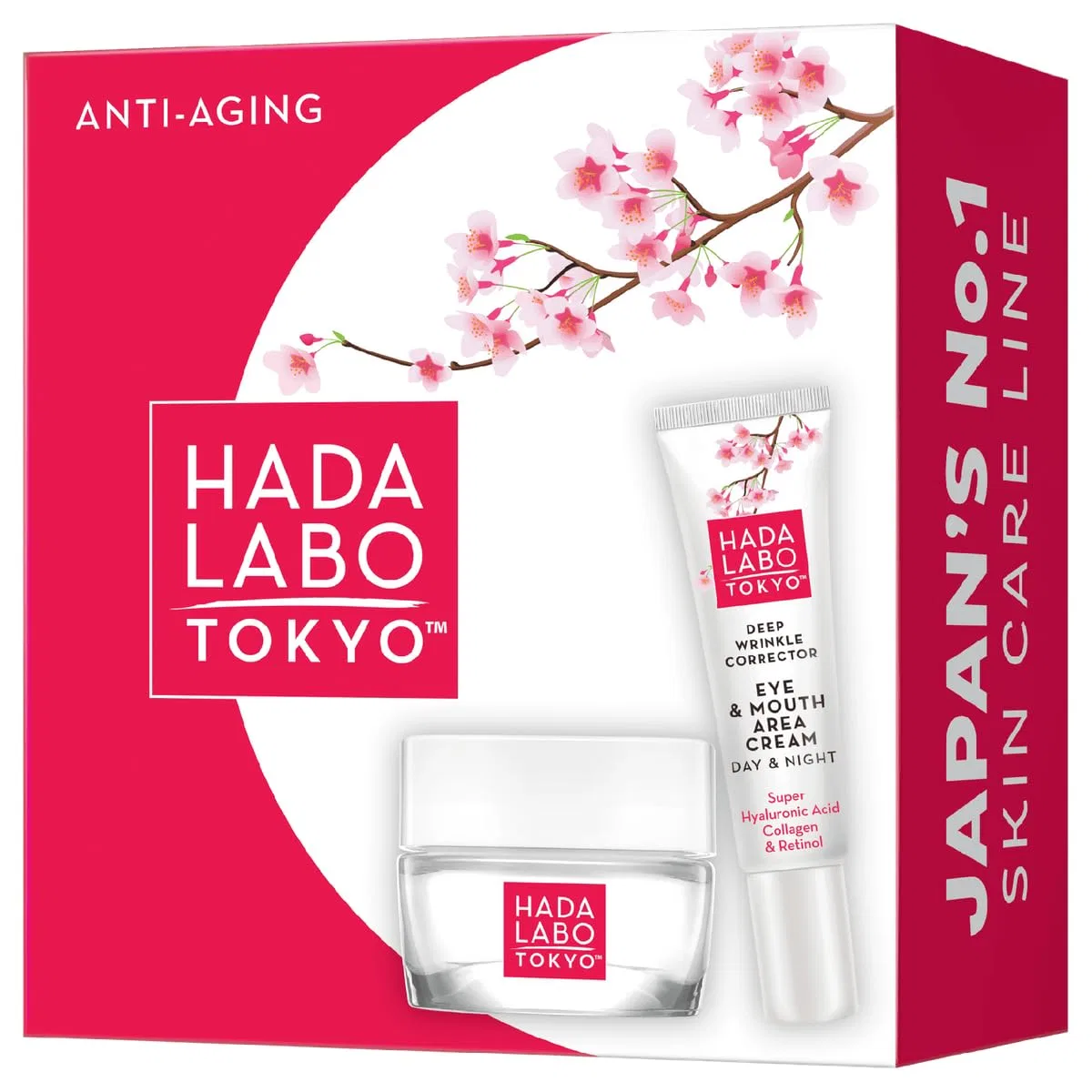 Антивозрастной набор для лица Hada Labo Tokyo: крем и крем для глаз Hada Labo Tokyo
