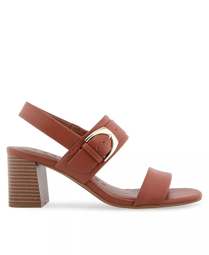 Женские босоножки Ellazia с ремешком и пряжкой на каблуке Aerosoles, бежевый — фото 2