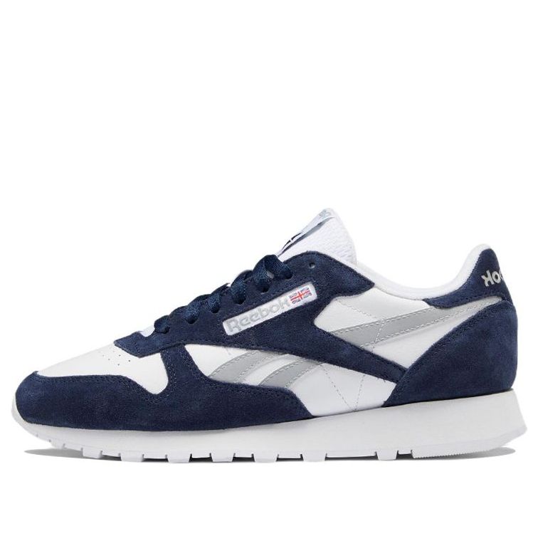 

Беговые кроссовки Reebok Classic Leather 'Vector Navy White', синий