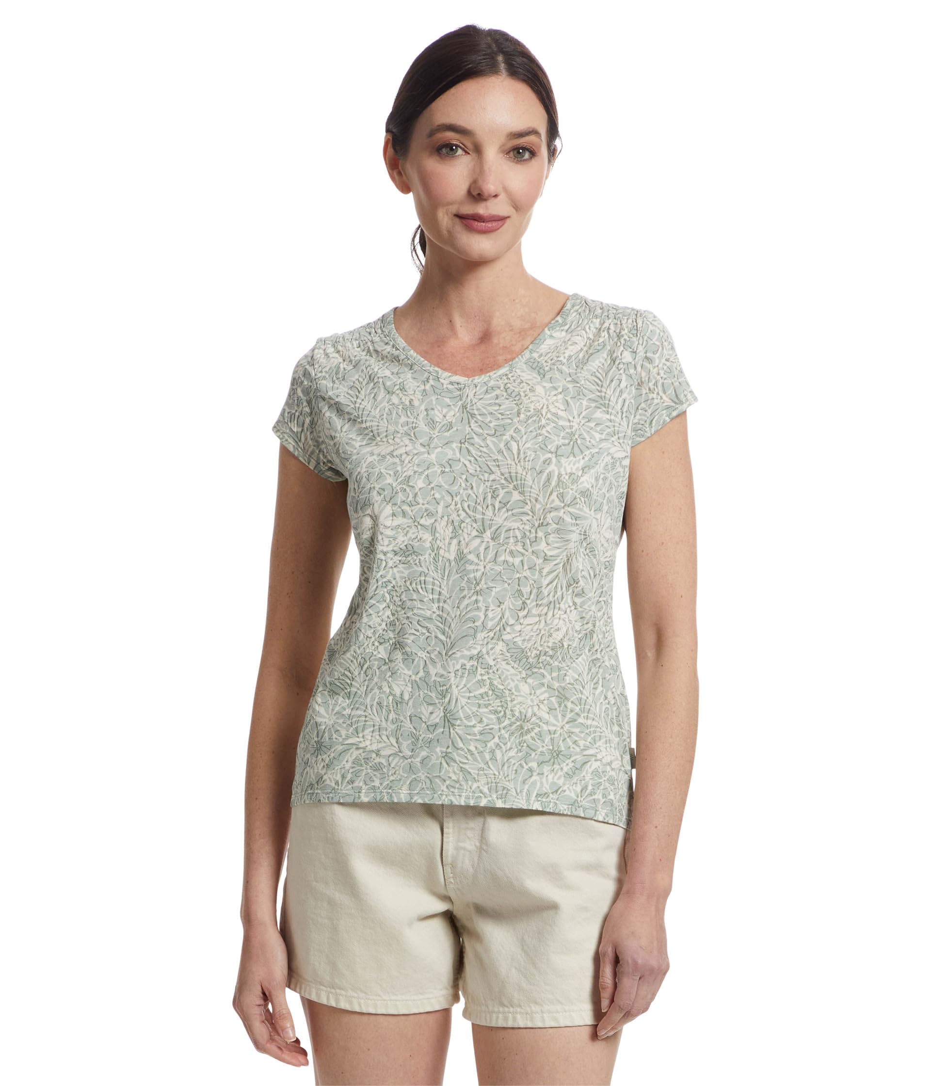 

Футболка Royal Robbins Featherweight Tee, цвет Sage Leaf Yarrow Print