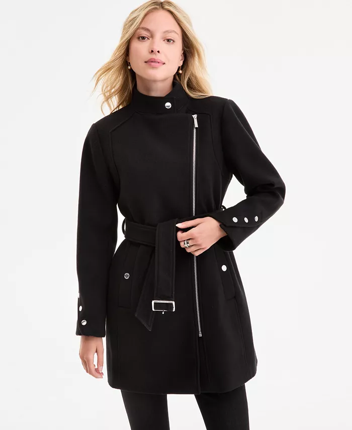 

Женское асимметричное пальто с поясом Michael Kors, черный