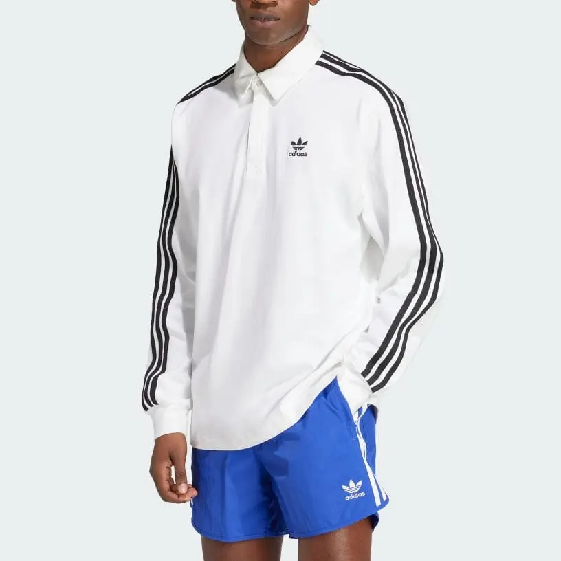 Рубашка поло мужская Adidas Originals Adicolor, белая — фото 3